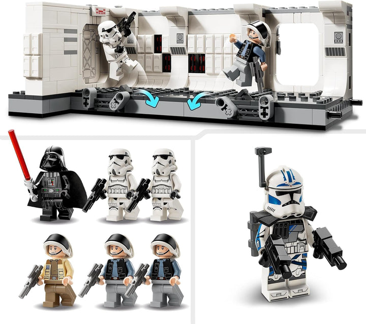 LEGO Star Wars Îmbarcarea pe Tantive IV, Jucărie de construcție pentru filmul O nouă speranță, Playset de fantezie pentru copii de colecționat, Idee de cadou pentru băieți și fete de peste 8 ani și pentru colecționari 75387 Seturi de constructie Besuche den LEGO-Store