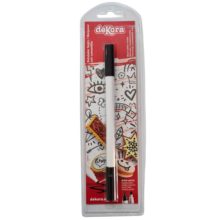 Dekora, carioca alimentara, negru, marker cu vârf dublu Coloranti Alimentari Naty Shop Default Title