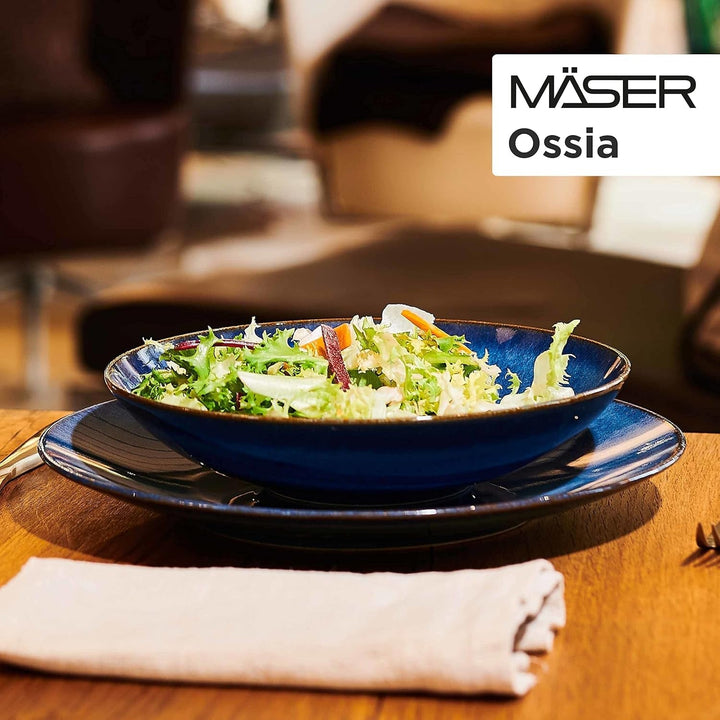 MÄSER Frühstücksset, Keramik OSSIA, Königsblau Seturi vesela masa Naty Shop