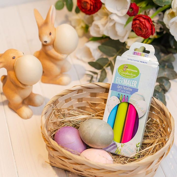 Heitmann Eierfarben - Eiermaler Pastell - 4 Malstifte in Rosa, Grün, Blau Und Lila Coloranti Alimentari Naty Shop