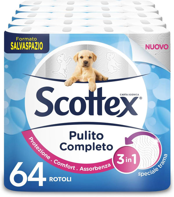 Hârtie igienică, curată, economie de spațiu, 64 role
