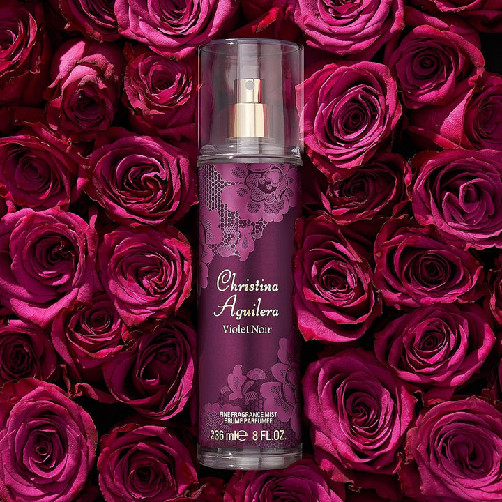 Christina Aguilera - Violet Noir Fine Fragrance Mist, Parfum cu note florale și fructate, Parfum pentru femei - 236 ml
