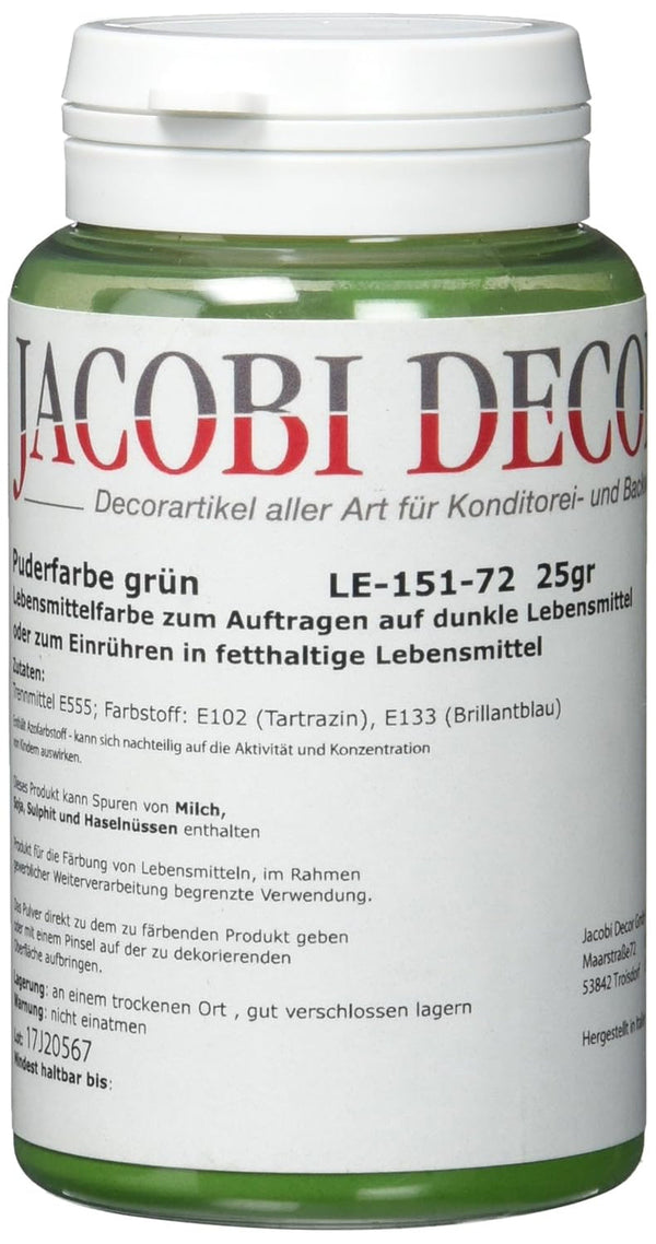 Cake Company, colorant alimentar pudra, liposolubil, 25 grame Coloranti Alimentari Naty Shop Verde