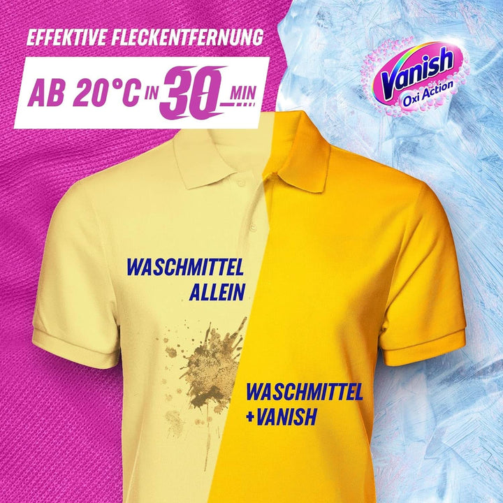 Vanish Oxi Action Powder Pink - 1,125 Kg - pudră de îndepărtare a petelor și de îmbunătățire a rufelor fără clor - pentru rufe colorate Detergenti Rufe Naty Shop