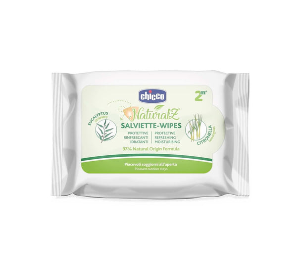 Șervețele de curățare CHICCO Naturalz, 20 bucăți Servetele Umede Bebelusi Naty Shop