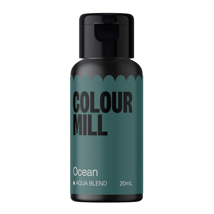 Colour Mill Aqua Blend Sage Lebensmittelfarbe Auf Wasserbasis - Lebensmittel Farbe Sehr Intensiv, Hoch Konzentriert, Vegan - 20 Ml Coloranti Alimentari Naty Shop Ozean 20 Ml (1Er Pack)