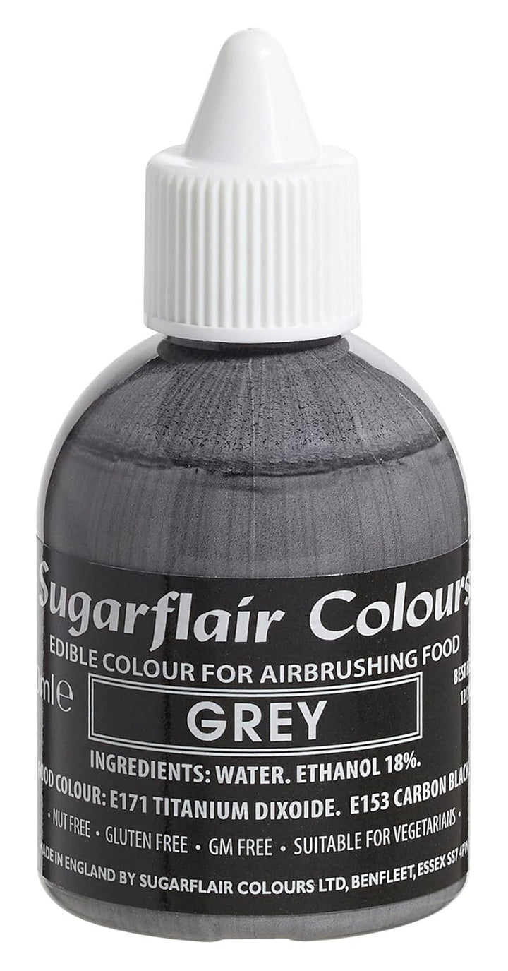 Sugarflair Airbrush pentru aerograf (airbrush), 60 ml Coloranti Alimentari Naty Shop Grau