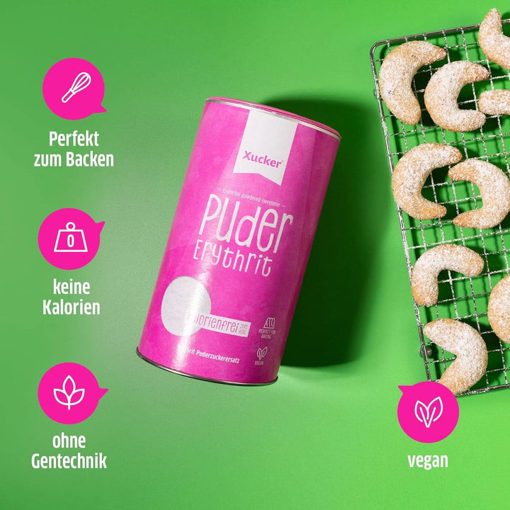 Xucker Zahăr pudră Erythritol - Înlocuitor de zahăr fără calorii, 600 grame Indulcitori Naty Shop
