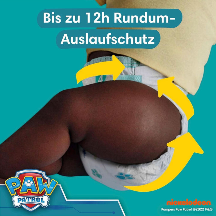 Pampers Paw Patrol (Baby-Dry), scutece mărimea 6 (13Kg-18Kg), ediție limitată, 164 de scutece, protecție completă împotriva scurgerilor până la 12H Mama si Copilul Naty Shop