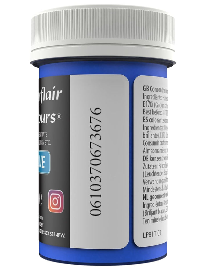 Sugarflair Lebensmittelfarbe Pasta Pastel Sky Blue, Pasta Lebensmittel Farbe Für Fondant Und Marzipan, Spectral Concentrated Paste Colours - 25G Coloranti Alimentari Naty Shop