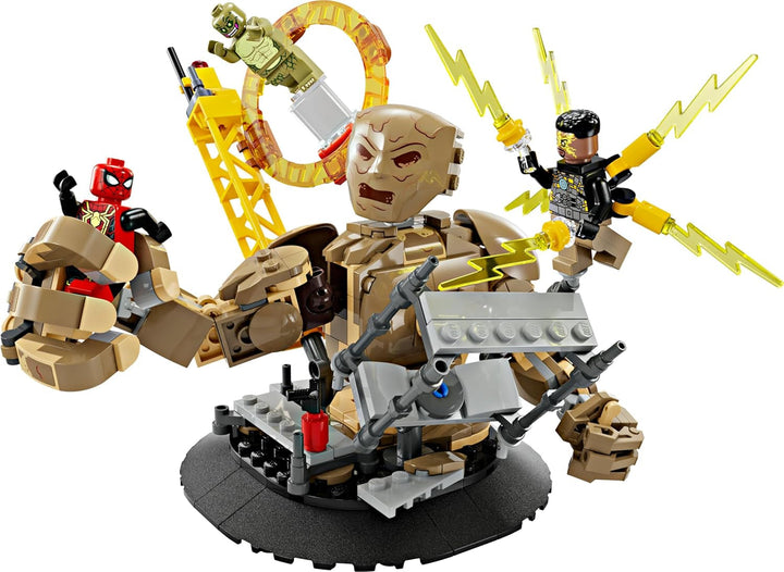 LEGO Marvel Spider-Man vs. Sandman: Showdown, jucărie de supererou cu figuri care includ Lizard și Electro, jucărie de construcție pentru jocuri de rol, cadou pentru băieți și fete entuziaști de acțiune 76280 Seturi de constructie Besuche den LEGO-Store