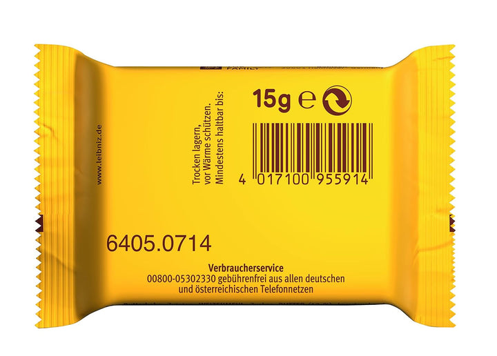 Biscuiți cu unt LEIBNIZ Original - Pachet mare de 3 biscuiți cu unt ambalați individual (96 x 15 g)