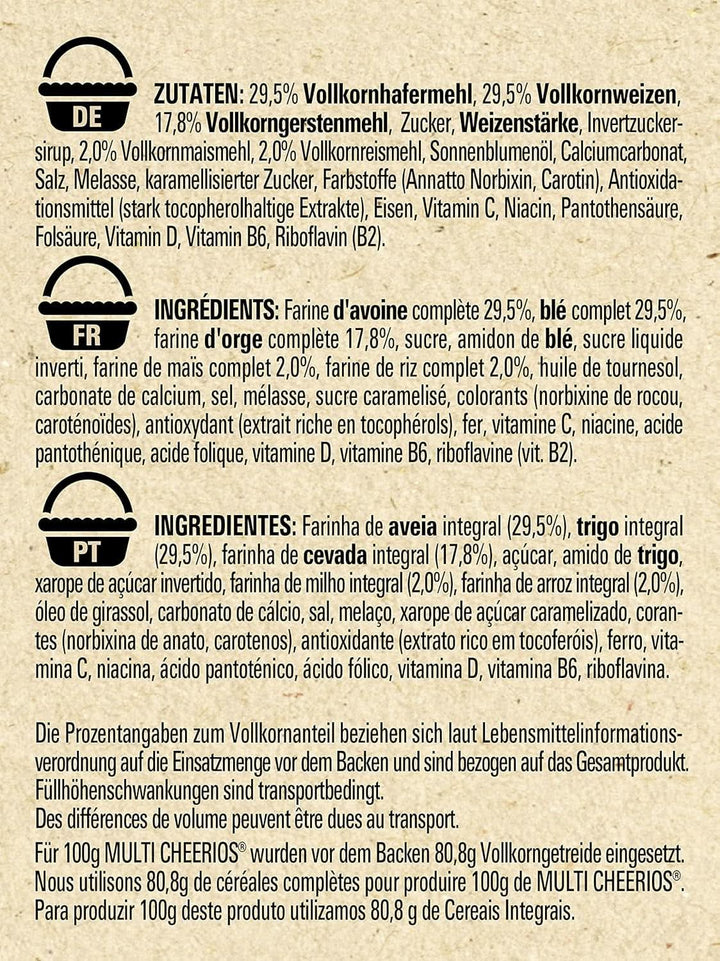 NESTLE Multi CHEERIOS cereale pentru micul dejun din 5 cereale integrale, 375 grame Naty Shop