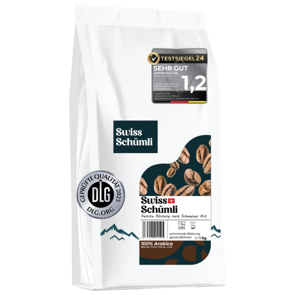 Schwiizer Schüümli Swiss Schümli boabe de cafea 1kg, intensitate 2/5, aciditate 1/5 - pentru adevărata plăcere a cafelei Cafea Naty Shop Default Title