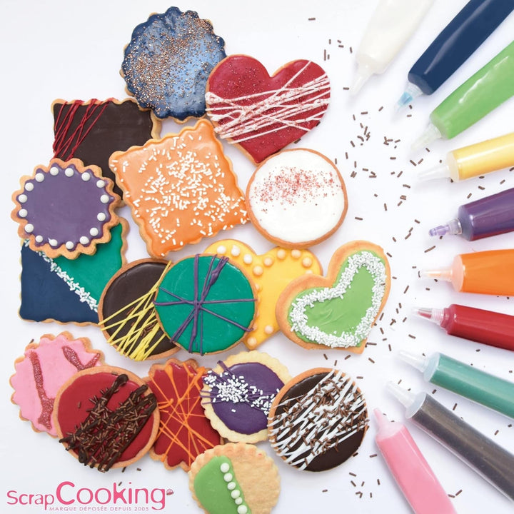 Scrapcooking - Schokoladenstift Braun - Zuckerschrift Schoko 25 G - Essbarer Dekorativer Zuckerstift - Schreiben Und Zeichnen - Beschriftung Von Fondant, Glasuren, Torten - 6801 Coloranti Alimentari Naty Shop