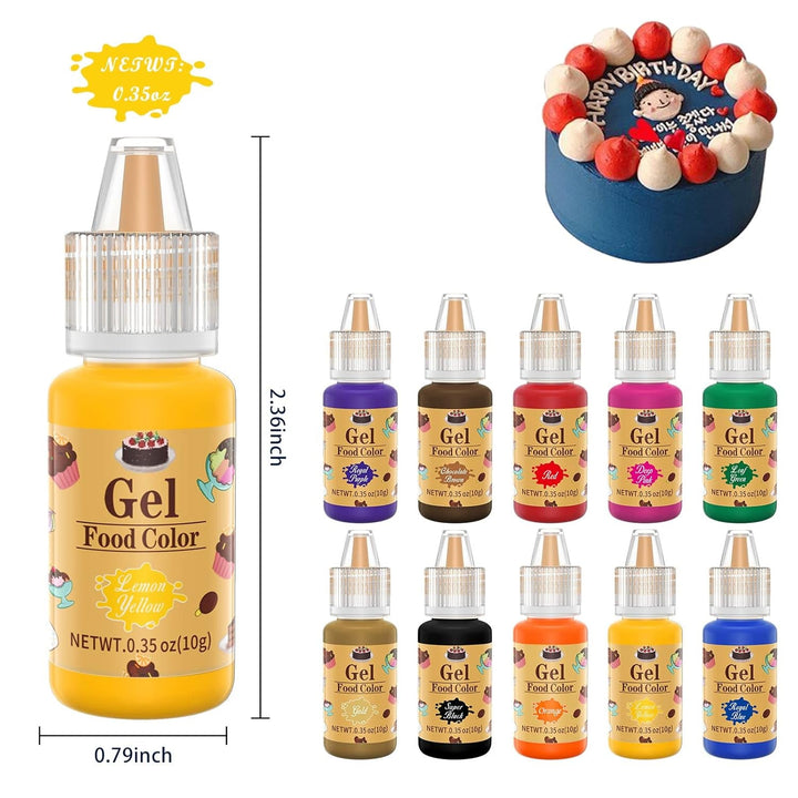 Set 10 coloranti alimentari lichizi, 10 ml / colorant Coloranti Alimentari Naty Shop