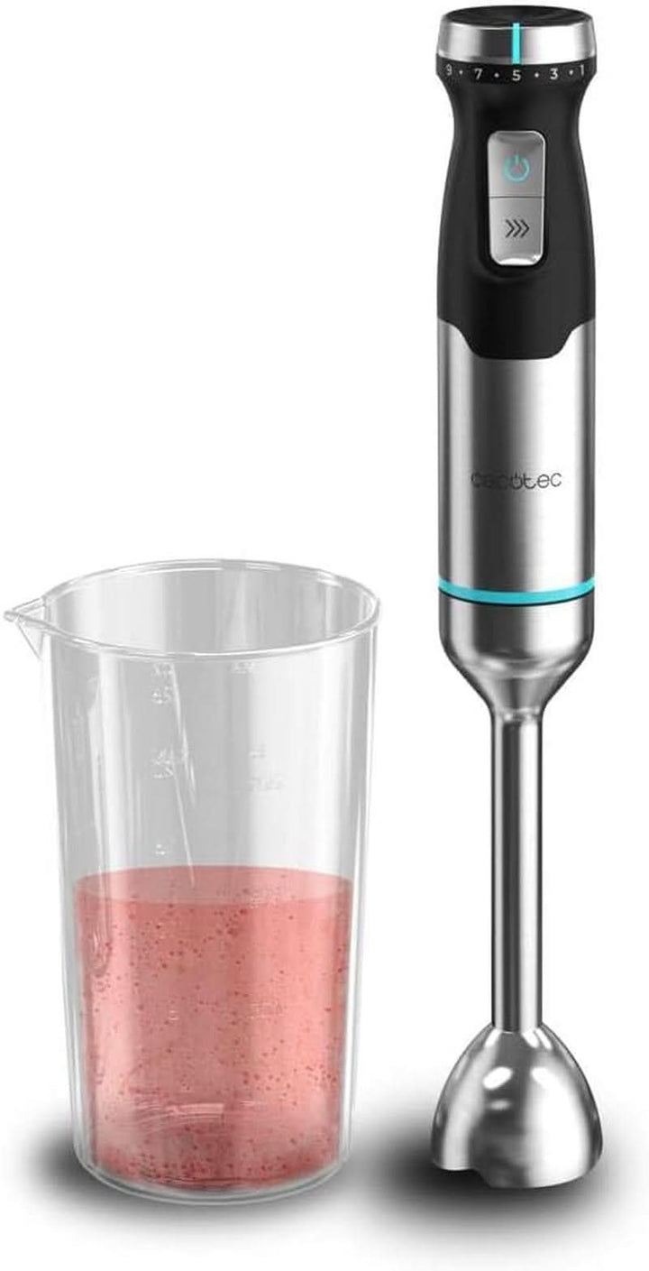 Cecotec Stabmixer Power Titanblack 1500 XL Perfectcream&Crush. 1500 W, Crossblades Technologie Mit 4-Klinge-Blättern Mit Schwarzer Titan-Beschichtung, Extralangem Fuß, Spritzschutz-Klingeneinsatz Mama si Copilul Naty Shop 2300 W 1 Zubehörteil