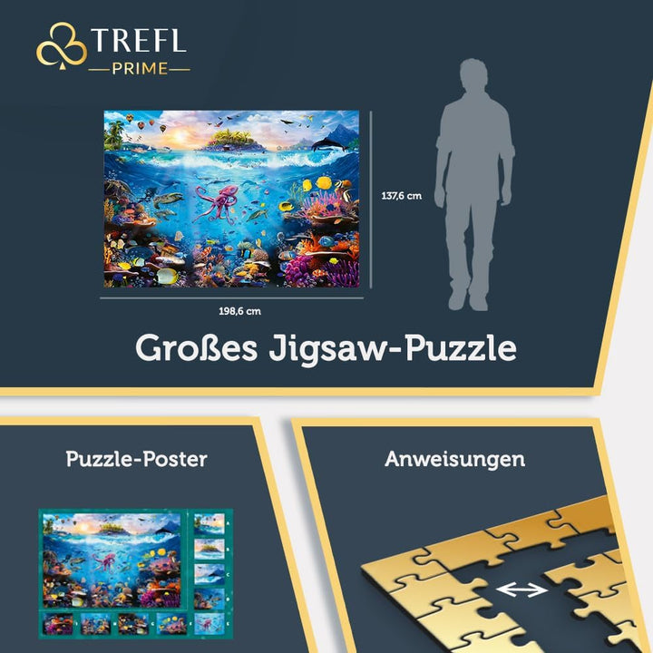 Trefl Prime - Puzzle UFT: Plonjați în paradisul subacvatic - 13500 piese, Puzzle jigsaw mare care prezintă fundul marin colorat, Cartonul cel mai gros, Organic, EKO, Divertisment pentru adulți și copii cu vârsta peste 12 ani Puzzle Naty Shop