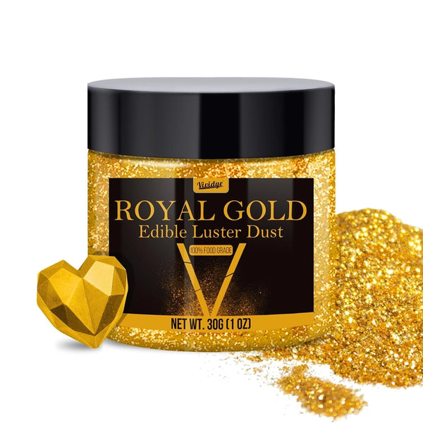 Glitter comestibil, praf, diverse culori, 30 grame Naty Shop Royal Gold