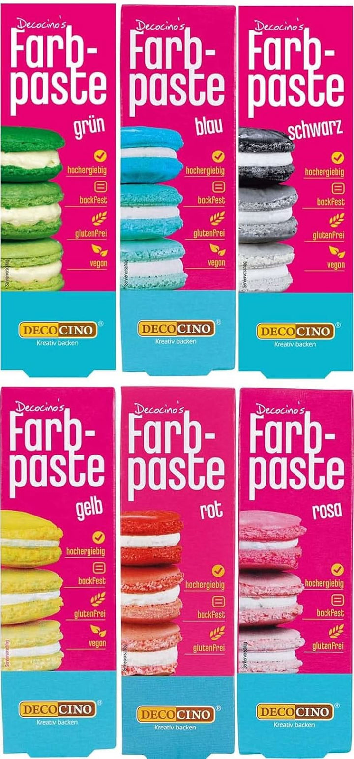 Decocino Colour Paste Set de 6 x 20 grame Coloranti Alimentari Naty Shop 6 x 25 grame