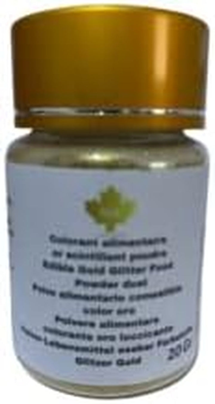 Colorant alimentar praf, Glitter Gold, 20 grame Coloranti Alimentari Naty Shop