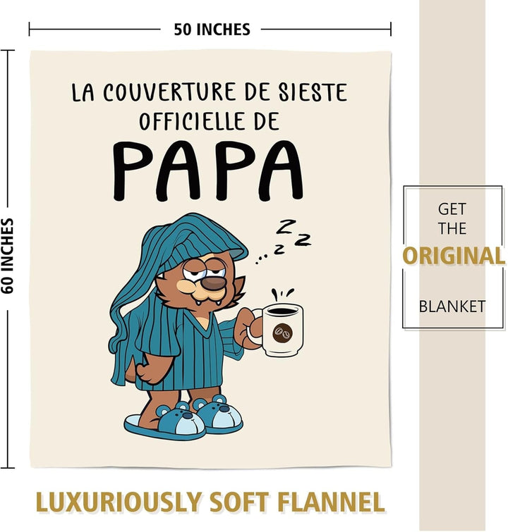 Pătură de flanel Juratar pentru tata - cadou pentru ziua de naștere, ziua tatălui și Crăciun - 152 X 130 cm Paturi si Cuverturi Besuche den Juratar-Store