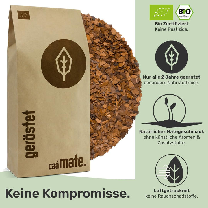 Ceai Mate prăjit BIO 1 KG ● Ceai Yerba Mate ● Bio, Fairtrade &amp; uscat la aer