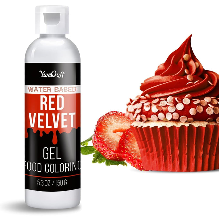 Colorant alimentar gel, foarte concentrat, 150 grame sau 236 ml Coloranti Alimentari Naty Shop Rosu catifea 236 mililitri