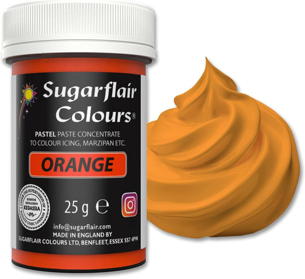 Sugarflair Lebensmittelfarbe Pasta Pastel Orange, Pasta Lebensmittel Farbe Für Fondant Und Marzipan, Spectral Concentrated Paste Colours - 25G Coloranti Alimentari Naty Shop Default Title