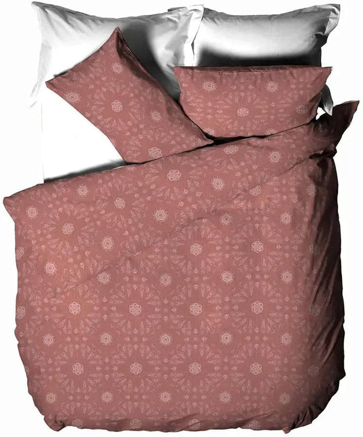The Linen Yard Bohemian Duvet Cover Set, Red, 260 X 220Cm Plapumi si pilote Naty Shop Argilă roșie Pat de o persoană