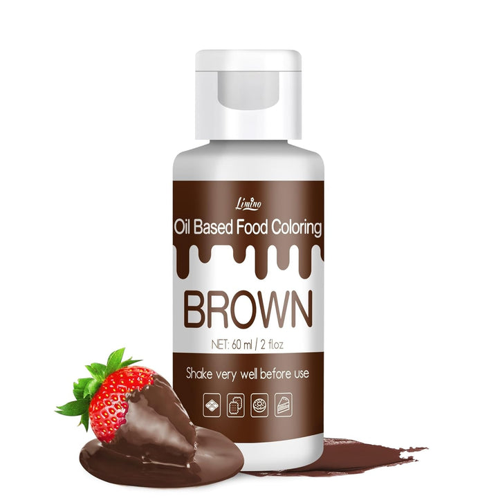 Limino, colorant alimentar pe bază de ulei, liposolubil, 60 ml Coloranti Alimentari Naty Shop Maro