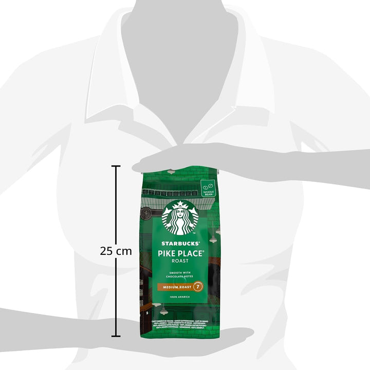 STARBUCKS Pike Place Roast, prăjire medie, boabe de cafea întregi Cafea Naty Shop