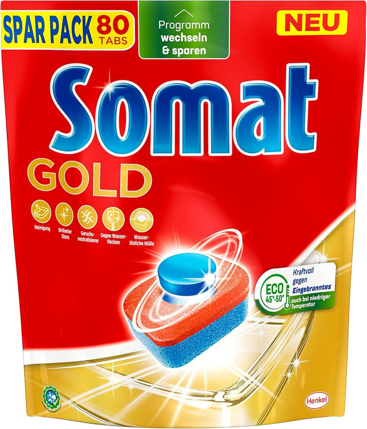 Somat Gold file pentru mașina de spălat vase (105 file) Detergenti Bucatarie Naty Shop 80 capsule -