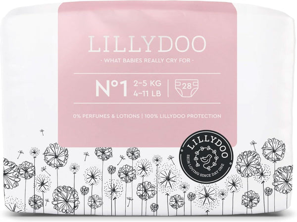 Scutece LILLYDOO prietenoase cu pielea mărimea 1 sau 2 Mama si Copilul Naty Shop Marimea 1 (28 bucati)
