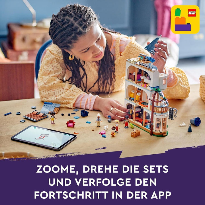 Castelul LEGO Friends cu cazare de vacanță, hotel Playset pentru copii și adolescenți de la 12 ani cu 4 figurine, câine și accesorii, idee de cadou pentru fete și băieți 42638 Seturi de constructie Besuche den LEGO-Store
