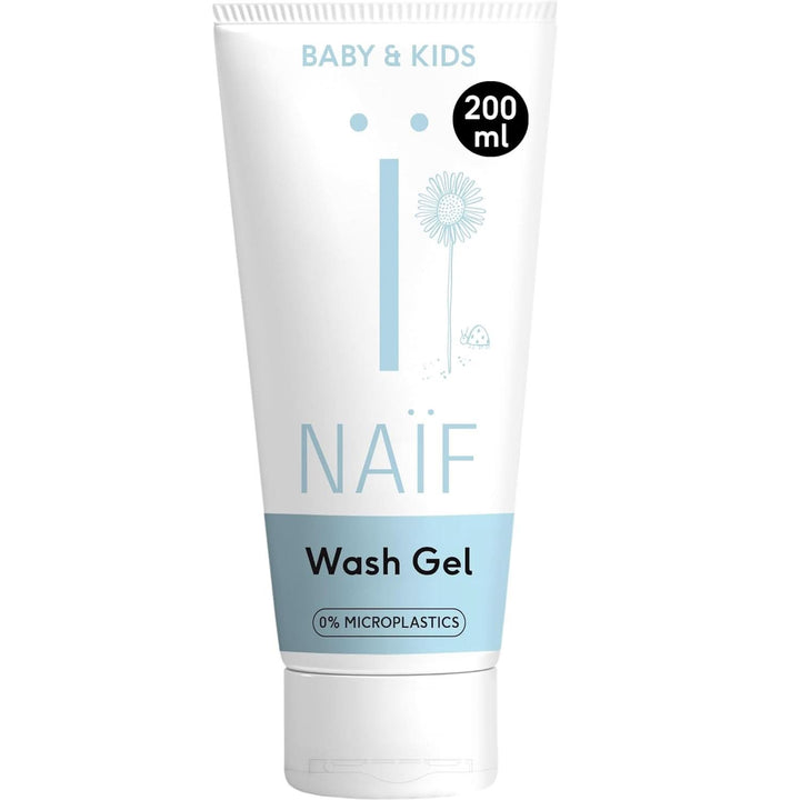 Gel de spălat nutritiv Naïf - Pentru bebeluși și copii - Ingrediente pe bază de naturale - 100% vegan - 200 ml Mama si Copilul Naty Shop