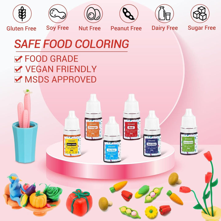 Set 12 coloranti alimentari lichizi, 12 x 6 ml Coloranti Alimentari Naty Shop