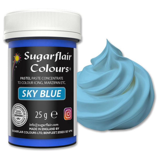 Sugarflair Lebensmittelfarbe Pasta Pastel Sky Blue, Pasta Lebensmittel Farbe Für Fondant Und Marzipan, Spectral Concentrated Paste Colours - 25G Coloranti Alimentari Naty Shop Default Title