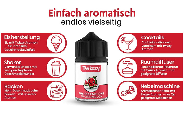 Twizzy Pepene Rosu,Food Flavouring - 60 ml - Aromă intensă Arome Naty Shop