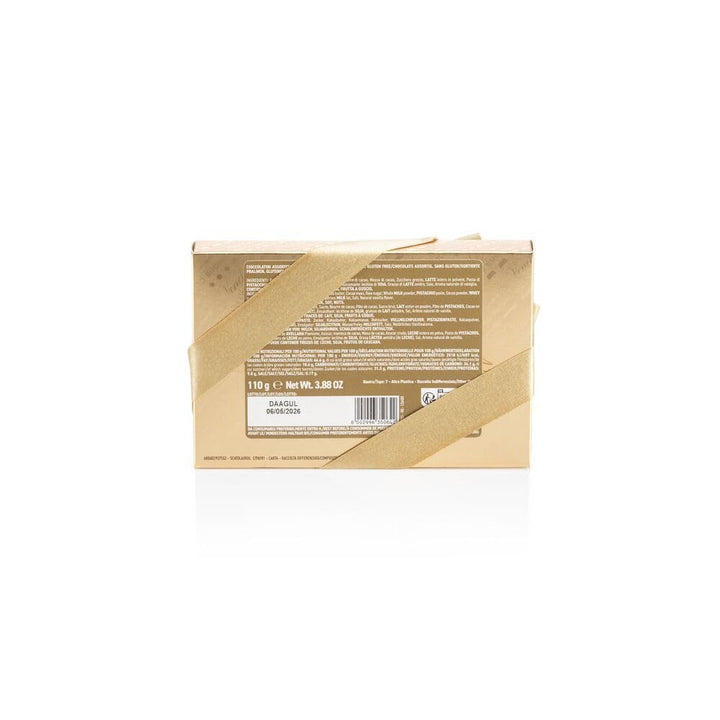 Venchi, Cutie cadou aurie cu ciocolată Gianduiotti asortată, 110 grame Bomboane de Ciocolata Naty Shop