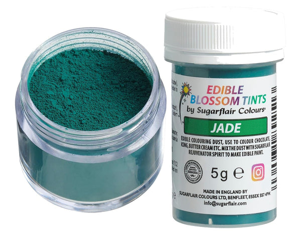 Sugarflair Blossom Tint Dust Lebensmittelfarbe Pulver Jade - Lebensmittel Farbe Pulver Für Kuchenoberflächen, Zuckerpaste, Fondant, Zuckerguss, Schokolade, Buttercreme, Macarons Und Mehr - 5G Coloranti Alimentari Naty Shop Default Title