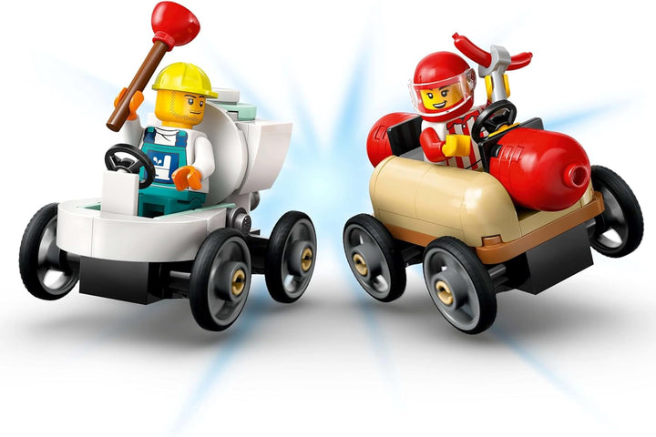 LEGO City No Limits: Soapbox Race With Ramp - Jucărie de construit pentru băieți și fete de la 6 ani - Set cu 2 cutii de săpun și 4 minifigurine Racer - Idee de cadou pentru copii 60460 Seturi de constructie Besuche den LEGO-Store