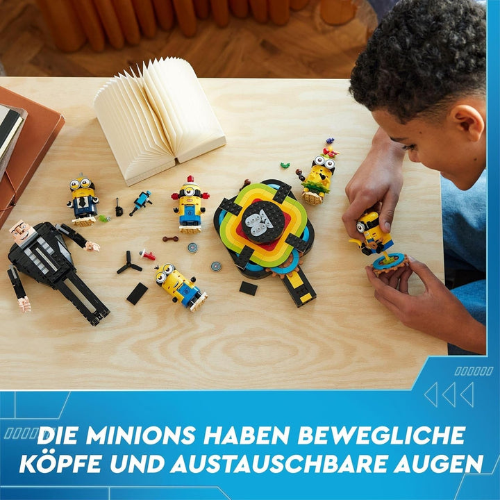 LEGO I - Pur și simplu Incorigibil 4 Gru și Minionii Cărămizi, personaje de film de jucărie dansatoare pentru a construi, juca și expune, cadou pentru băieți și fete 75582 Seturi de constructie Besuche den LEGO-Store