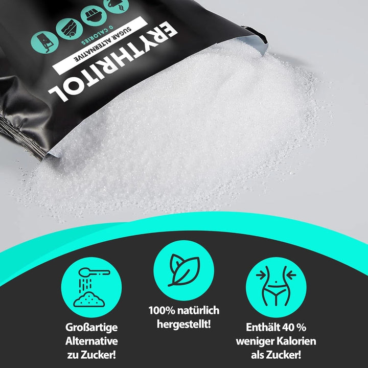 Nature Diet - Eritritol 2 X 1000 G | Îndulcitor natural | Zero calorii | Înlocuitor de zahăr Indulcitori Naty Shop