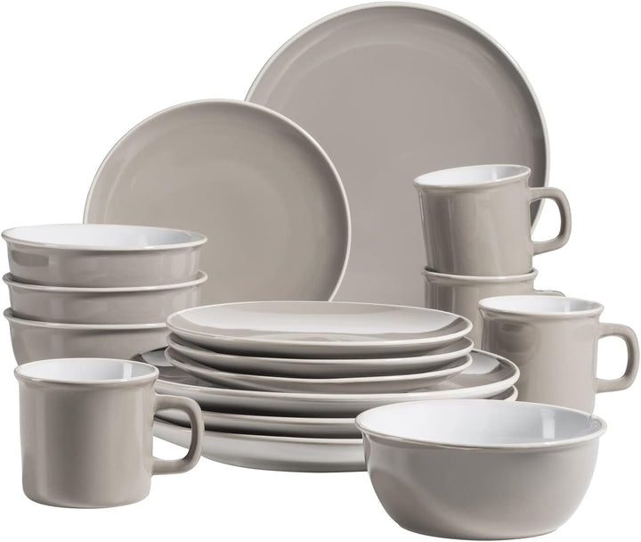 Mäser Geschirr-Set, Steingut Maila Rosa/Grau/Blau/Grün, 4-Personen-Set Seturi vesela masa Naty Shop Grau