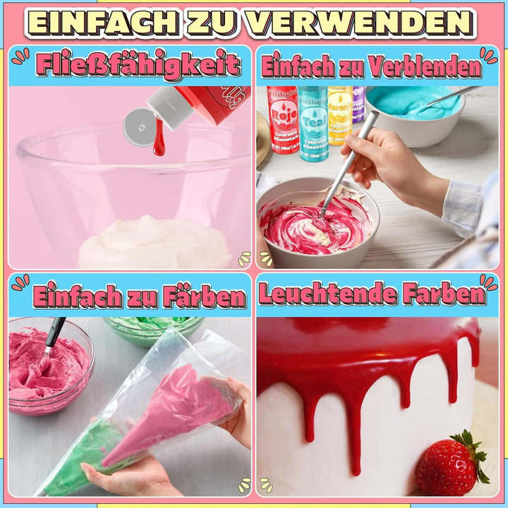 Gikikoko, Colorant alimentar lichid foarte concentrat, 200 ml Coloranti Alimentari Naty Shop