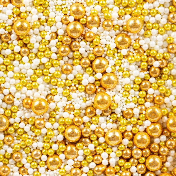 Super Streusel Gold Glimmer, Sprinkles cu tematica de Crăciun, 180 grame Sprinkles Naty Shop 180 grame