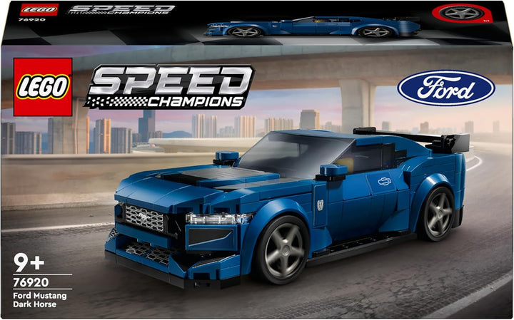 LEGO Speed Champions Ford Mustang Dark Horse Sports Car, jucărie auto cu minifigurine de construit, jucat și expus pentru copii, cadou pentru băieți, fete și fani auto de la 9 ani 76920 Seturi de constructie Besuche den LEGO-Store