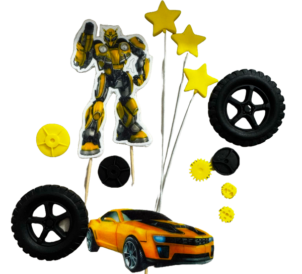 Set 13 decoratiuni comestibile din pasta de zahar, Transformers Decoratiuni din Pasta de Zahar Naty Shop