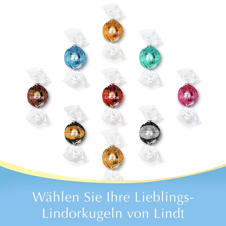 Mix de sfere din ciocolata Lindt LINDOR, 137 grame Bomboane de Ciocolata Naty Shop